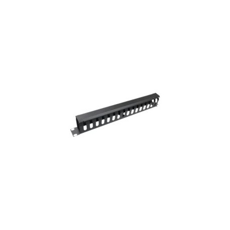 ITRack - Pannello gestione cavi rack con coperchio - nero - 1U - 19"