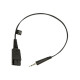 Jabra - Adattatore auricolare - mini-jack maschio a disconnessione rapida maschio - per SPEAK 410, 410 MS