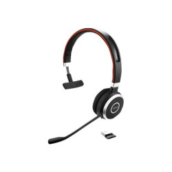 Jabra Evolve 65 SE MS Mono - Cuffie con microfono - over ear - Bluetooth - senza fili - USB - Certificato per i team Microsoft 