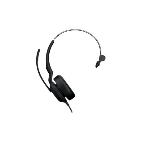 Jabra Evolve2 50 UC Mono - Cuffie con microfono - on-ear - Bluetooth - senza fili - eliminazione rumore attivata - USB-A - nero