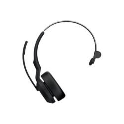 Jabra Evolve2 55 MS Mono - Cuffie con microfono - on-ear - Bluetooth - senza fili - eliminazione rumore attivata - USB-C - nero