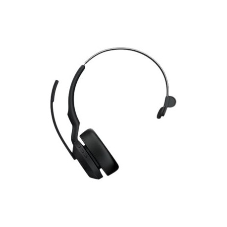 Jabra Evolve2 55 UC Mono - Cuffie con microfono - on-ear - Bluetooth - senza fili - eliminazione rumore attivata - USB-C - nero