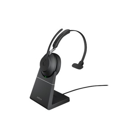 Jabra Evolve2 65 UC Mono - Cuffie con microfono - on-ear - convertibile - Bluetooth - senza fili - USB-A - isolamento dal rumor