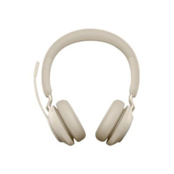 Jabra Evolve2 65 UC Stereo - Cuffie con microfono - over ear - Bluetooth - senza fili - USB-A - isolamento dal rumore - beige