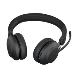 Jabra Evolve2 65 UC Stereo - Cuffie con microfono - over ear - Bluetooth - senza fili - USB-A - isolamento dal rumore - nero