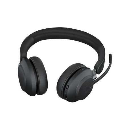 Jabra Evolve2 65 UC Stereo - Cuffie con microfono - over ear - Bluetooth - senza fili - USB-A - isolamento dal rumore - nero