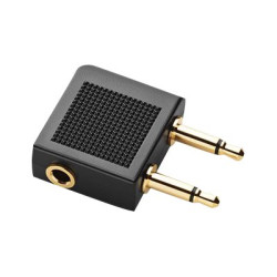 Jabra Flight - Adattatore audio per aereo - mini jack mono maschio a mini jack stereo femmina - connettore 90° (pacchetto di 6)