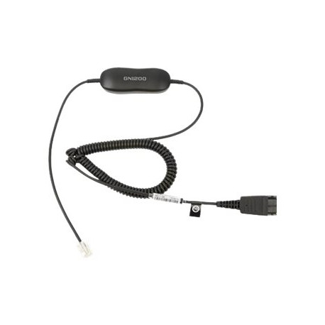 Jabra GN1200 CC - Cavo per cuffie - disconnessione rapida spina a RJ-9 maschio - 2 m - per Jabra GN 2100, GN 2200, GN 2250