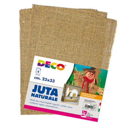 Juta naturale - 23 x 33 cm - Deco - conf. 6 pezzi