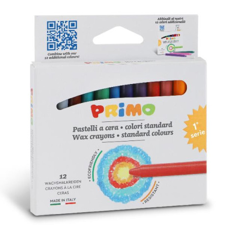 Primo CF12 PASTELLI A CERA D 9 X 85MM ASS