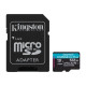 Kingston Canvas Go! Plus - Scheda di memoria flash (adattatore da microSDXC a SD in dotazione) - 512 GB - A2 / Video Class V30 