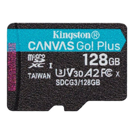 Kingston Canvas Go! Plus - Scheda di memoria flash - 128 GB - A2 / Video Class V30 / UHS-I U3 / Class10 - UHS-I microSDXC