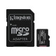 Kingston Canvas Select Plus - Scheda di memoria flash (adattatore da microSDXC a SD in dotazione) - 256 GB - A1 / Video Class V