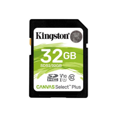 Kingston Canvas Select Plus - Scheda di memoria flash - 32 GB - Video Class V10 / UHS-I U1 / Class10 - UHS-I SDHC