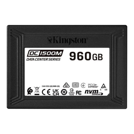 Kingston Data Center DC1500M - SSD - 960 GB - interno - 2.5" - U.2 PCIe 3.0 x4 (NVMe)