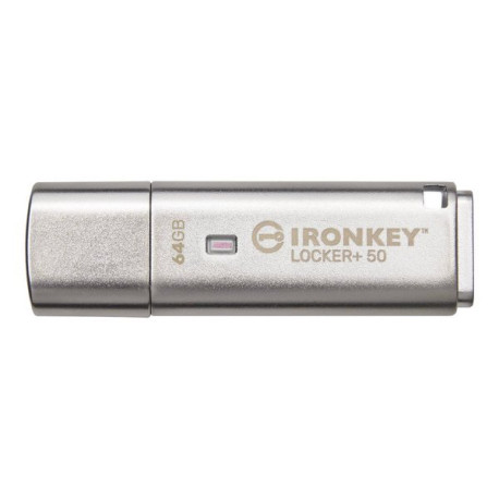 Kingston DataTraveler Locker+ - Chiavetta USB - crittografato - 64 GB - USB 3.2 Gen 1