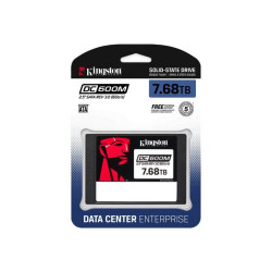 Kingston DC600M - SSD - Mixed Use - crittografato - 7.68 TB - interno - 2.5" - SATA 6Gb/s - 256 bit AES - Self-Encrypting Drive