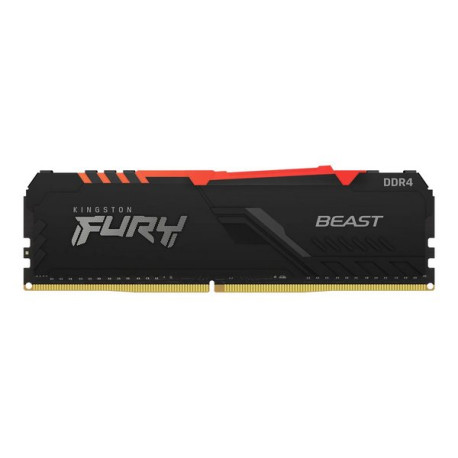 Kingston FURY Beast RGB - DDR4 - kit - 128 GB: 4 x 32 GB - DIMM 288-PIN - 2666 MHz / PC4-21300 - CL16 - 1.2 V - senza buffer - 