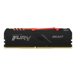 Kingston FURY Beast RGB - DDR4 - kit - 32 GB: 2 x 16 GB - DIMM 288-PIN - 3733 MHz / PC4-29800 - CL19 - 1.35 V - senza buffer - 