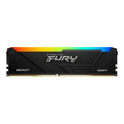 Kingston FURY Beast RGB - DDR4 - kit - 32 GB: 2 x 32 GB - DIMM 288-PIN - 3600 MHz / PC4-28800 - CL18 - 1.35 V - senza buffer - 