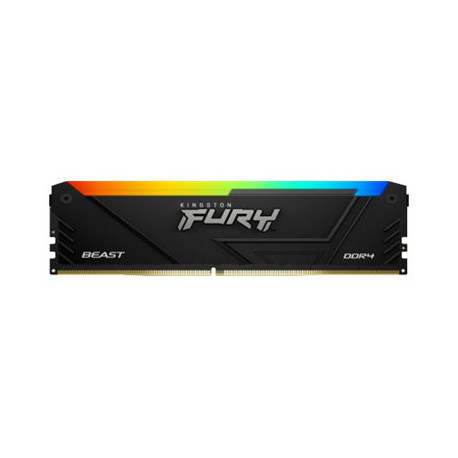 Kingston FURY Beast RGB - DDR4 - kit - 32 GB: 2 x 32 GB - DIMM 288-PIN - 3600 MHz / PC4-28800 - CL18 - 1.35 V - senza buffer - 