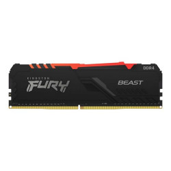 Kingston FURY Beast RGB - DDR4 - kit - 64 GB: 4 x 16 GB - DIMM 288-PIN - 3200 MHz / PC4-25600 - CL16 - 1.35 V - senza buffer - 