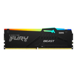 Kingston FURY Beast RGB - DDR5 - kit - 32 GB: 2 x 16 GB - DIMM 288-PIN - 5600 MHz / PC5-44800 - CL36 - 1.25 V - senza buffer - 