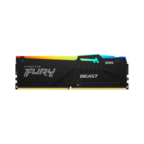 Kingston FURY Beast RGB - DDR5 - kit - 32 GB: 2 x 16 GB - DIMM 288-PIN - 5600 MHz / PC5-44800 - CL36 - 1.25 V - senza buffer - 