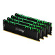 Kingston FURY Renegade RGB - DDR4 - kit - 128 GB: 4 x 32 GB - DIMM 288-PIN - 3200 MHz / PC4-25600 - CL16 - 1.35 V - senza buffe