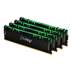 Kingston FURY Renegade RGB - DDR4 - kit - 32 GB: 4 x 8 GB - DIMM 288-PIN - 3200 MHz / PC4-25600 - CL16 - 1.35 V - senza buffer 