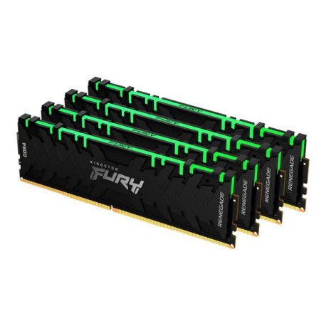 Kingston FURY Renegade RGB - DDR4 - kit - 32 GB: 4 x 8 GB - DIMM 288-PIN - 3600 MHz / PC4-28800 - CL16 - 1.35 V - senza buffer 