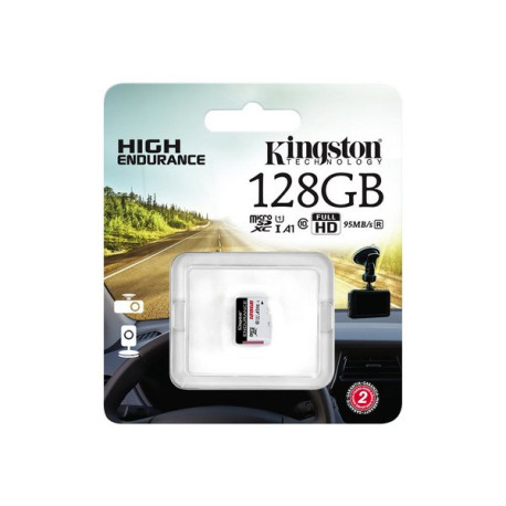 Kingston High Endurance - Scheda di memoria flash - 128 GB - A1 / UHS-I U1 / Class10 - UHS-I microSDXC