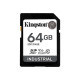 Kingston Industrial - Scheda di memoria flash - 64 GB - A1 / Video Class V30 / UHS-I U3 / Class10 - UHS-I microSDXC