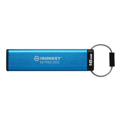 Kingston IronKey Keypad 200C - Chiavetta USB - crittografato - 16 GB - USB-C 3.2 Gen 1