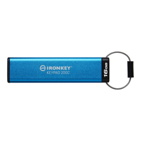 Kingston IronKey Keypad 200C - Chiavetta USB - crittografato - 16 GB - USB-C 3.2 Gen 1