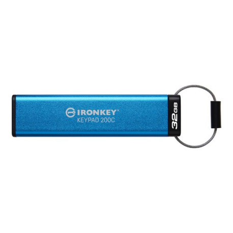 Kingston IronKey Keypad 200C - Chiavetta USB - crittografato - 32 GB - USB-C 3.2 Gen 1