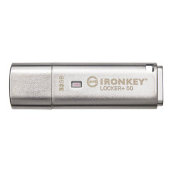 Kingston IronKey Locker+ 50 - Chiavetta USB - crittografato - 32 GB - USB 3.2 Gen 1