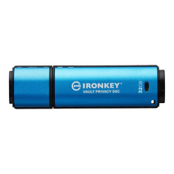 Kingston IronKey Vault Privacy 50C - Chiavetta USB - crittografato - 32 GB - USB-C 3.2 Gen 1 - Compatibile TAA