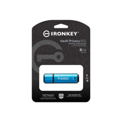 Kingston IronKey Vault Privacy 50C - Chiavetta USB - crittografato - 8 GB - USB-C 3.2 Gen 1