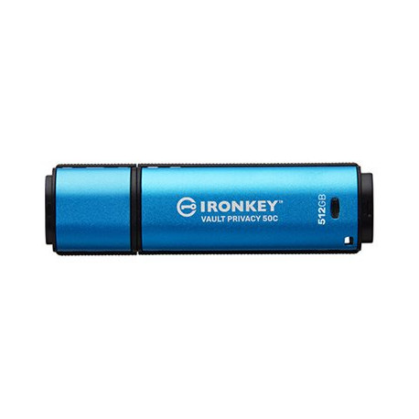 Kingston IronKey Vault Privacy 50C IKVP50C - Chiavetta USB - crittografato - 512 GB - USB 3.2 Gen 1 - Compatibile TAA