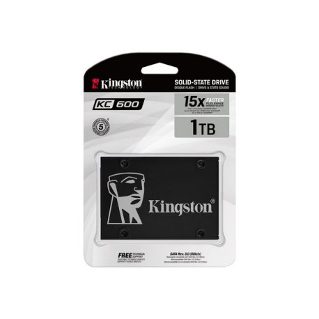 Kingston KC600 - SSD - crittografato - 1024 GB - interno - mSATA - SATA 6Gb/s - 256 bit AES - Self-Encrypting Drive (SED), TCG 