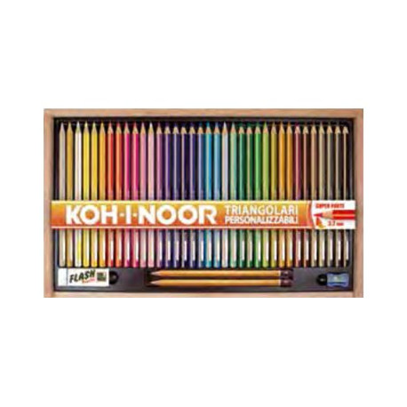 KOH-I-NOOR Poldo - Set di matite colorate e matite - colori assortiti - 3.2 mm