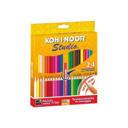 KOH-I-NOOR STUDIO - Pastello colorato - colori assortiti - 2.9 mm (pacchetto di 24)