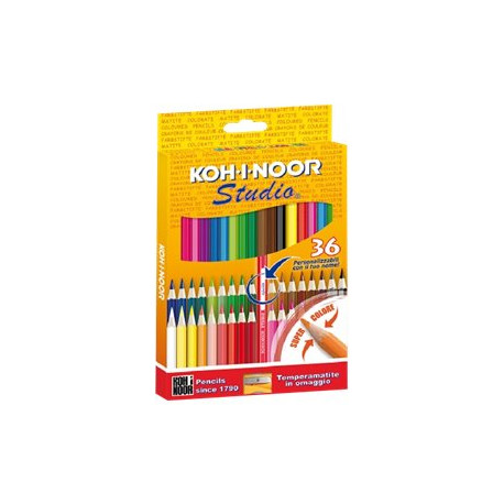 KOH-I-NOOR STUDIO - Pastello colorato - colori assortiti - 2.9 mm (pacchetto di 36)