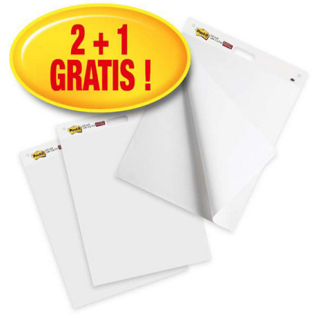 Lavagna adesiva Meeting Chart - bianco - Post-It - Promo pack 2+1 pezzi