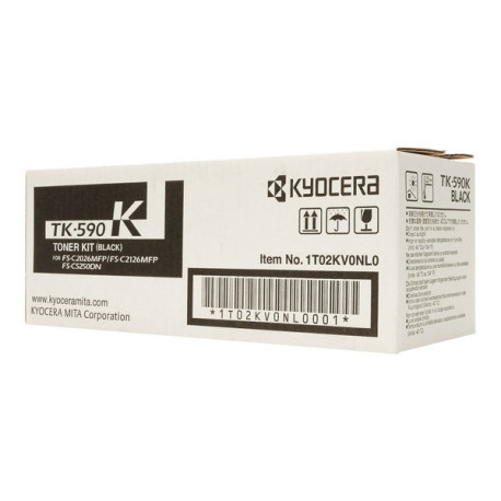 Kyocera TK 590K - Nero - originale - kit toner - per Kyocera FS-C2026, FS-C2126- ECOSYS M6023, M6026, M6526, P6026- FS-C5250