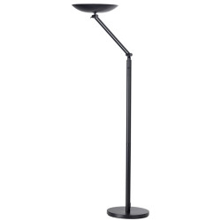 Lampada da terra articolata Varialux - a led - base diametro 30 cm - H 175/186 cm - 22 W - nero - Unilux