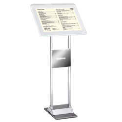 Leggio da pavimento Menu Board LEDMAG - cornice A4 retroilluminata a LED - altezza 110 cm - Tecnostyl