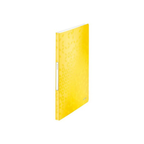 Leitz WOW - Porta listini - 40 compartimenti - 80 viste - larghezza dorsale 16 mm - per A4 - capacità 80 fogli - giallo