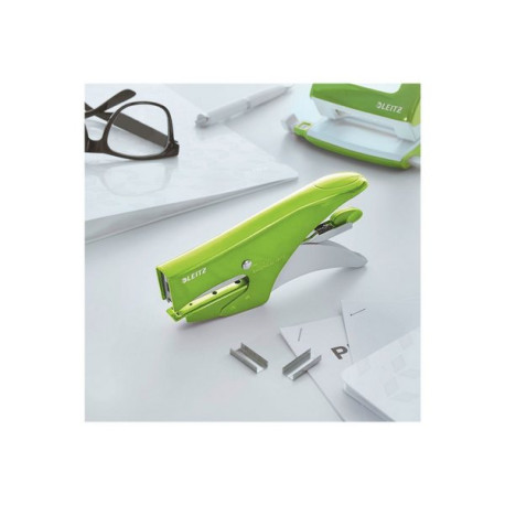 Leitz WOW 5547 - Graffatrice - 15 fogli / 1.5 mm - No.8, 6/4 - metallo - verde